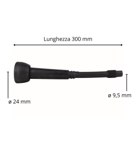 Tettarella Spaggiari adattabile Delaval 960000-01 con rinforzo a stella in gomma per bovini