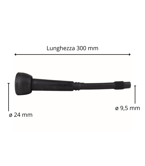 Tettarella Spaggiari adattabile Delaval 960000-01 con rinforzo a stella in gomma per bovini